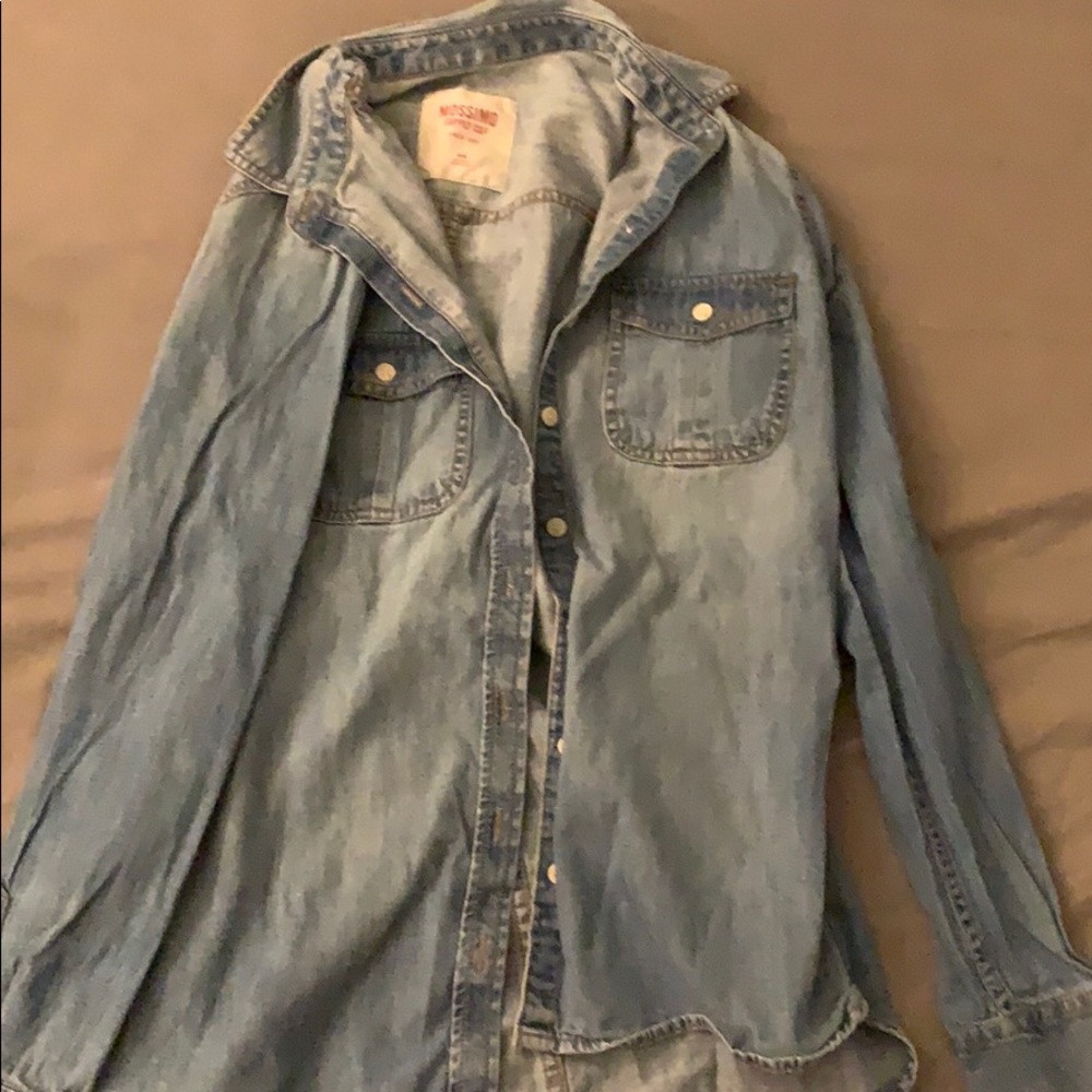Jean button up. Chambray. - Picture 2 of 3